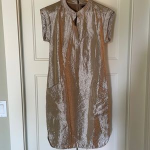 J Crew Holiday dress - metallic gold